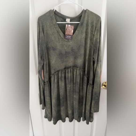 NEW•XL-2X•GIGI GORGEOUS ACID WASH SWING DRESS•NWT - Picture 11 of 12
